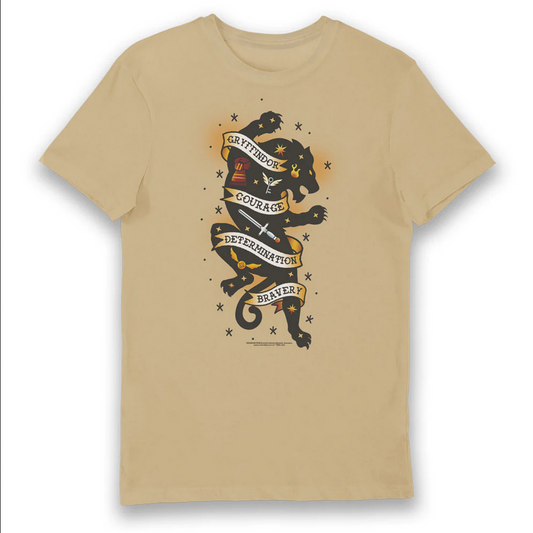 Maglietta t-shirt per adulti Harry Potter Tattoo Grifondoro House